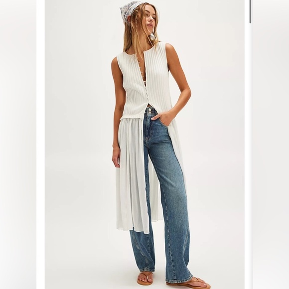 Free People Tops - Free people Twice As Nice Maxi Top white flawed
